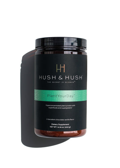 PlantYourDay de Hush and Hush, proteína vegetal con probióticos y fibra para el eje intestino-piel